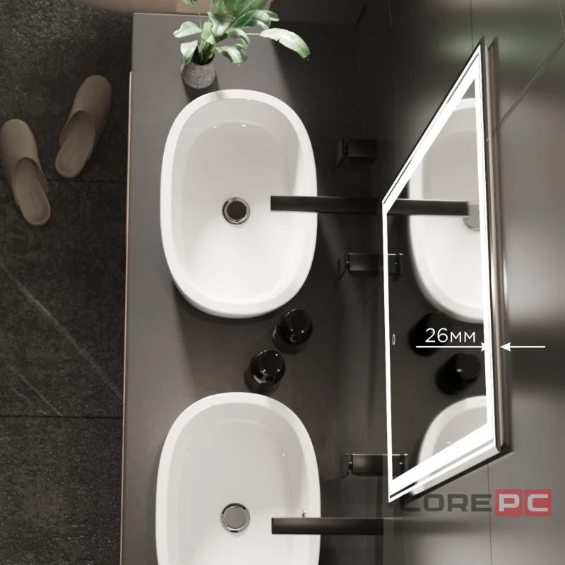 Зеркало MIXLINE Мелис 600х800 (ШВ) сенсорный выключатель, светодиодная подсветка