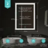 Зеркало MIXLINE Мелис 600х800 (ШВ) сенсорный выключатель, светодиодная подсветка