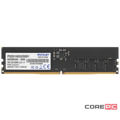Оперативная память 16 Gb 5200 MHz Patriot (PSD516G520081S)