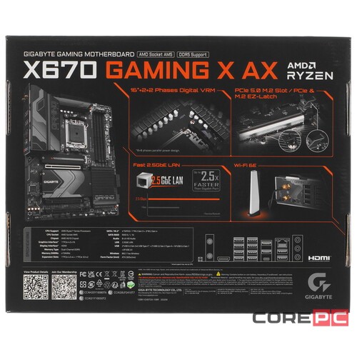 Материнская плата Gigabyte X670 GAMING X AX