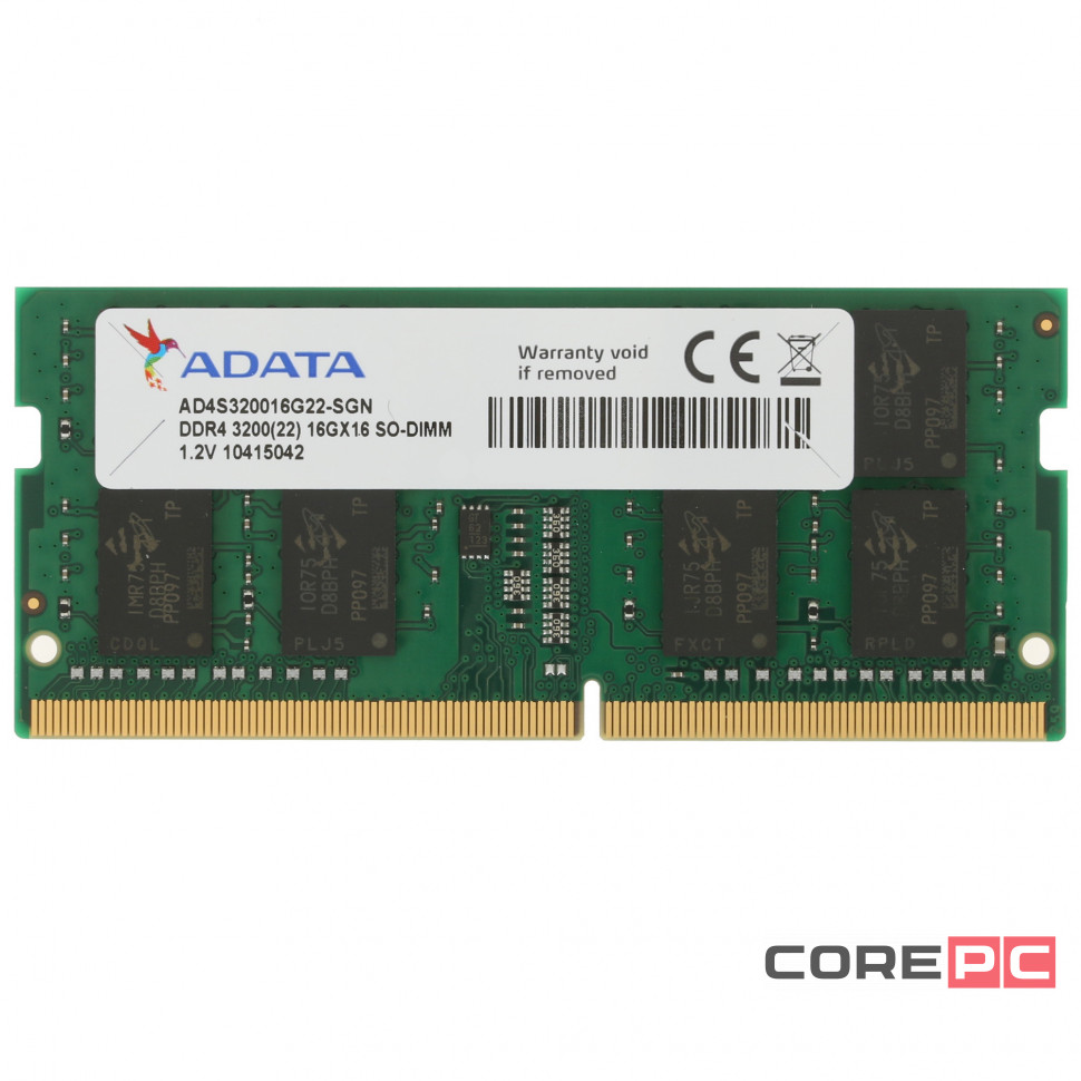 Оперативная память 16 Gb 3200 MHz ADATA XPG (AD4S320016G22-SGN)