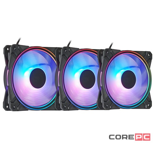 Комплект вентиляторов для корпуса Deepcool CF120 PLUS 3 IN 1 RGB PWM (DP-F12-AR-CF120P-3P)