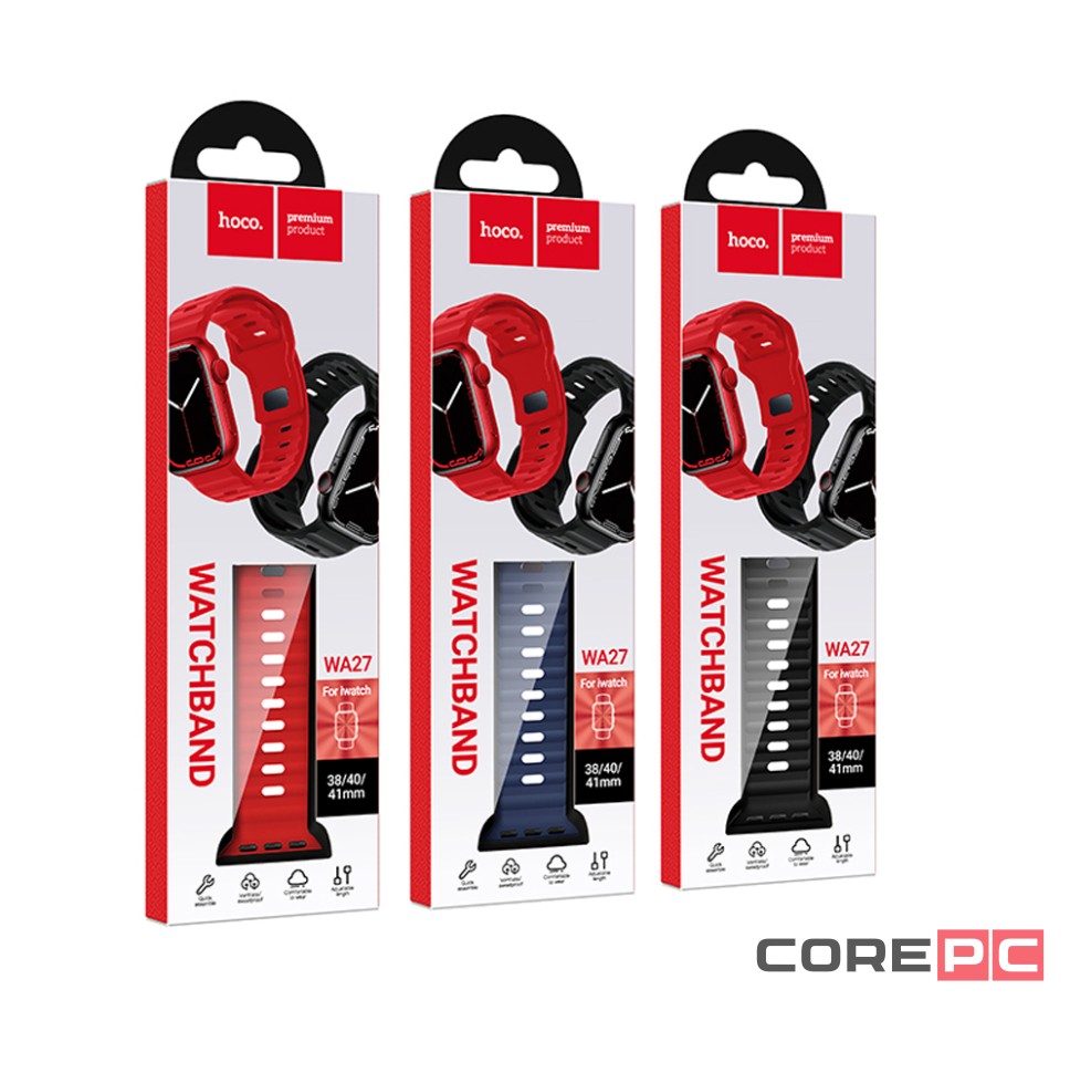 Ремешок Hoco WA27 Flexible для Apple Watch 42/44/45/49mm силикон (темно-синий)