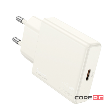 Сетевое зарядное устройство Hoco (N44) Biscuit Type-C PD 30W (бежевый)