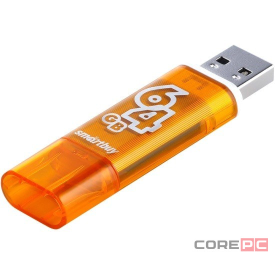 USB флеш накопитель Smartbuy 64GB Glossy series Orange (SB64GBGS-Or)