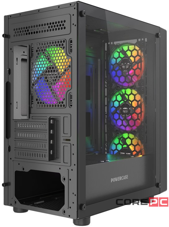 Компьютерный корпус Powercase Mistral Micro EM21 TG FRGB Black (CMMEM21B-L4)