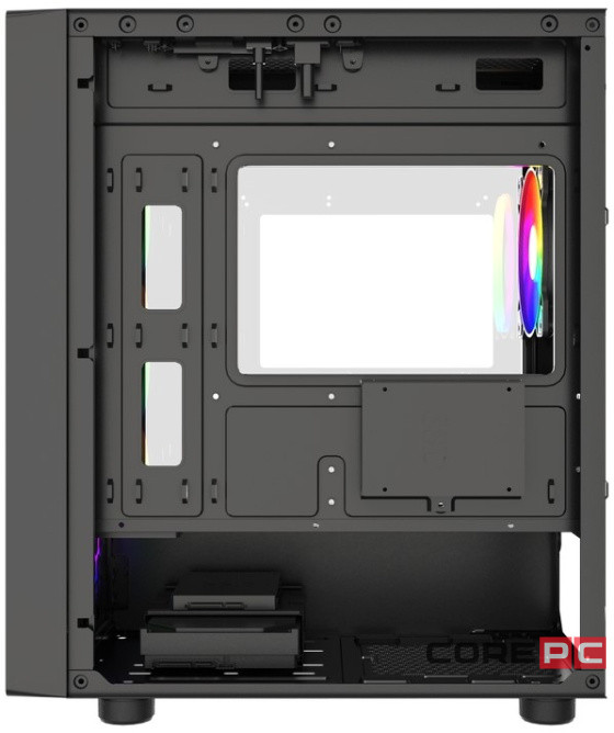 Компьютерный корпус Powercase Mistral Micro EM21 TG FRGB Black (CMMEM21B-L4)