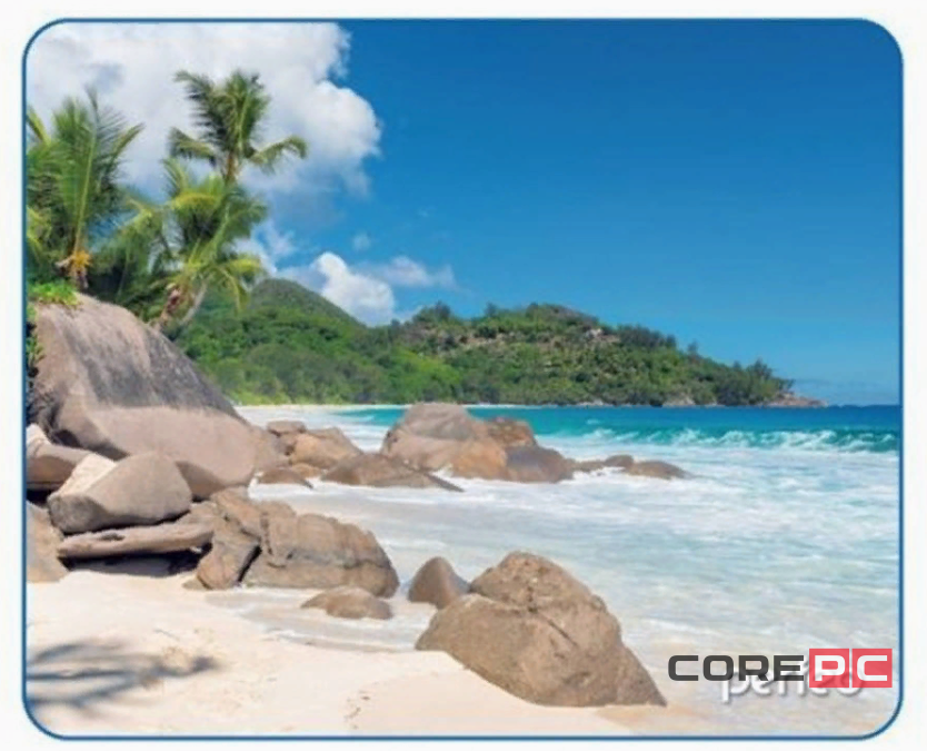 Perfeo Коврик для компьютерной мыши Пляж, Рис.2 (180*220*2 мм), ткань+резиновое основание