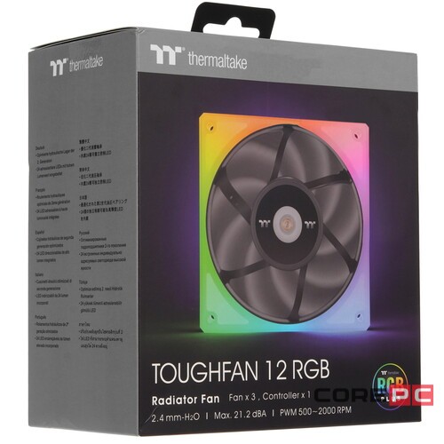 Комплект вентиляторов для корпуса Thermaltake TOUGHFAN 12 RGB CL-F135-PL12SW-A PWM