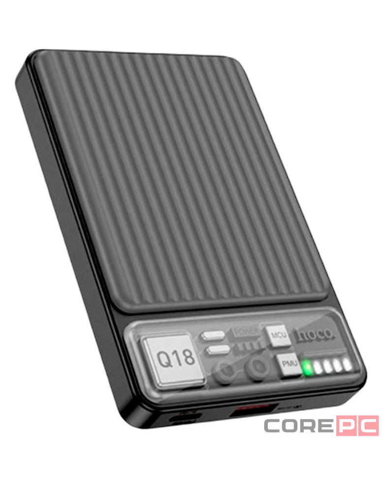 Беспроводное заряд. устр. + Powerbank Hoco Q18 1USB/1C 18W/20W 10000mAh черное