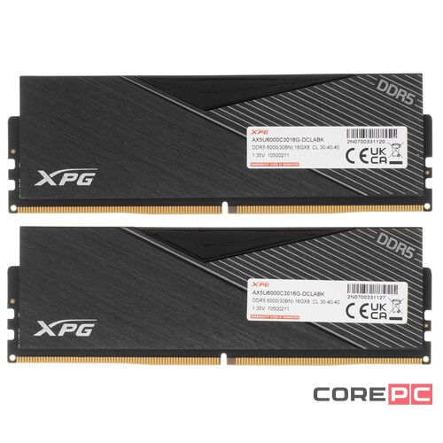 Оперативная память 32 Gb 6000 MHz ADATA XPG LANCER Black (AX5U6000C3016G-DCLABK)