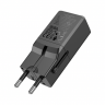 Универсальное зар. устр Hoco AC25 Type-C EU/US/AUS/UK черное