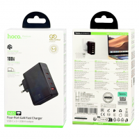 Сетевое зар. устр. Hoco N85 GaN 1USB/3USB-С 100W черное