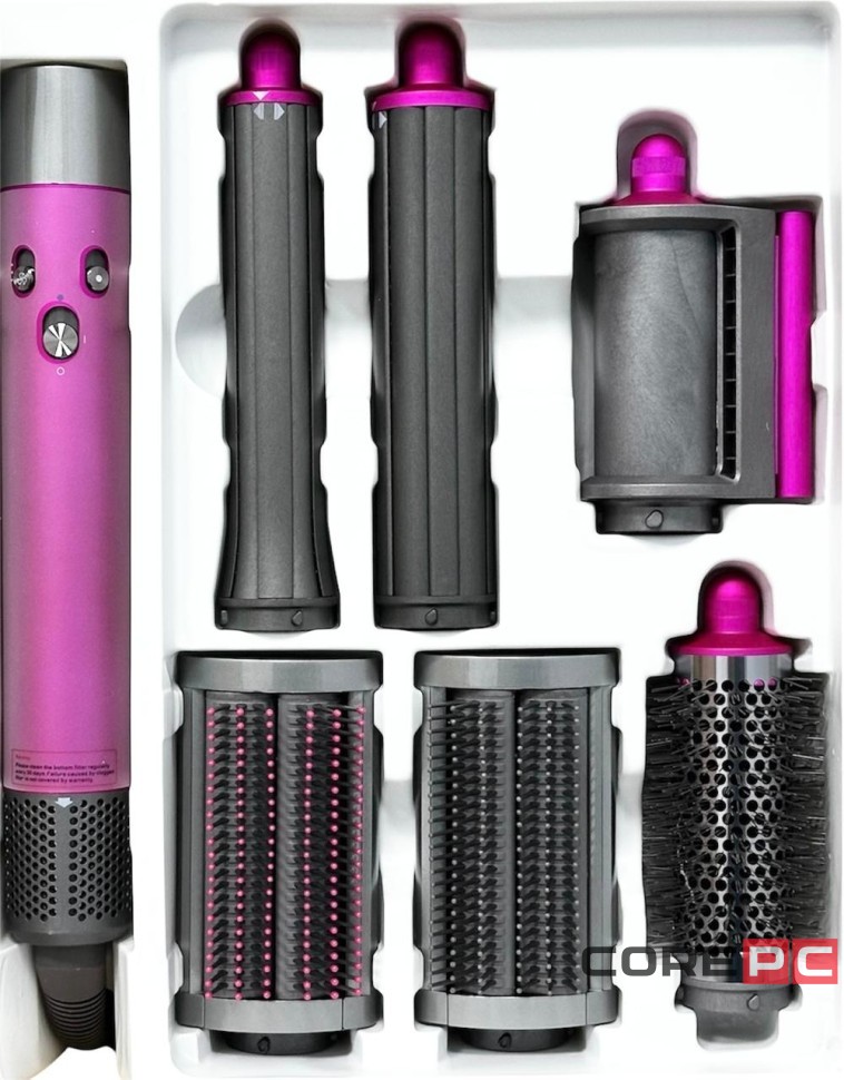 Мультистайлер SenCiciMen X9 Pro EU( европейской вилкой) Насадок 6шт розовый