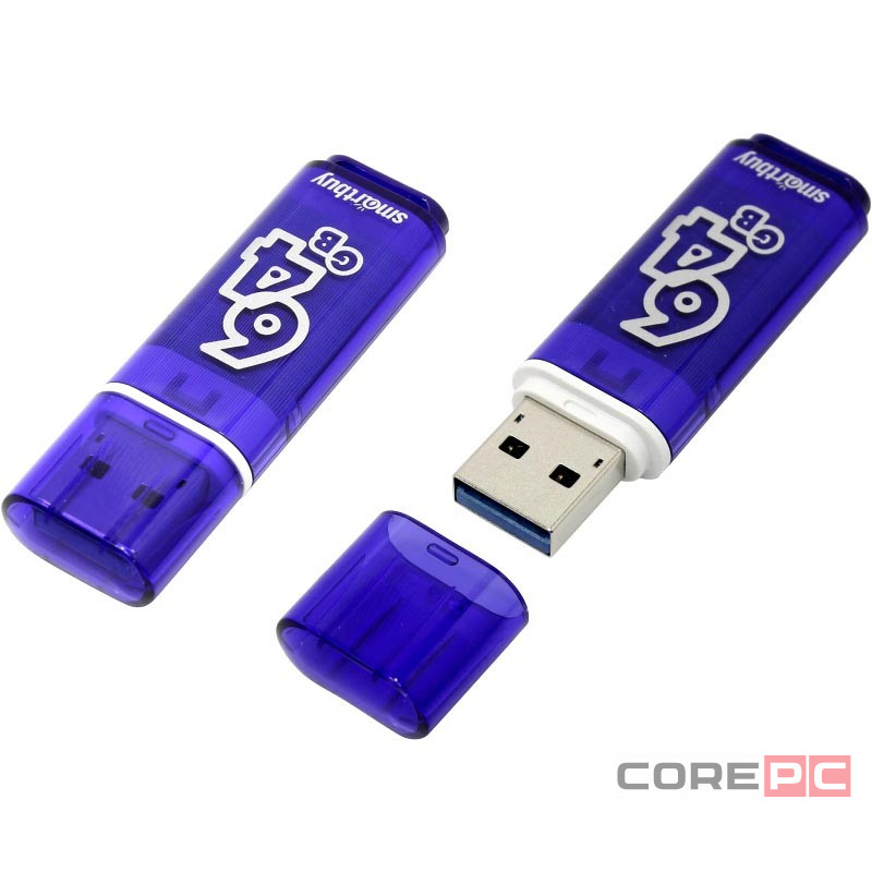 3.0 USB флеш накопитель Smartbuy 64GB Glossy Dark Blue (SB64GBGS-DB)
