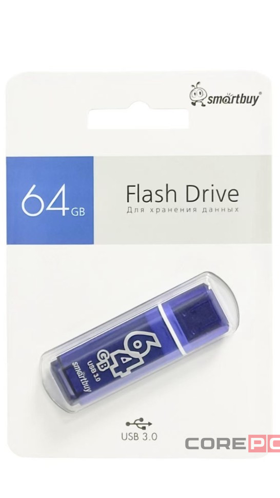 3.0 USB флеш накопитель Smartbuy 64GB Glossy Dark Blue (SB64GBGS-DB)