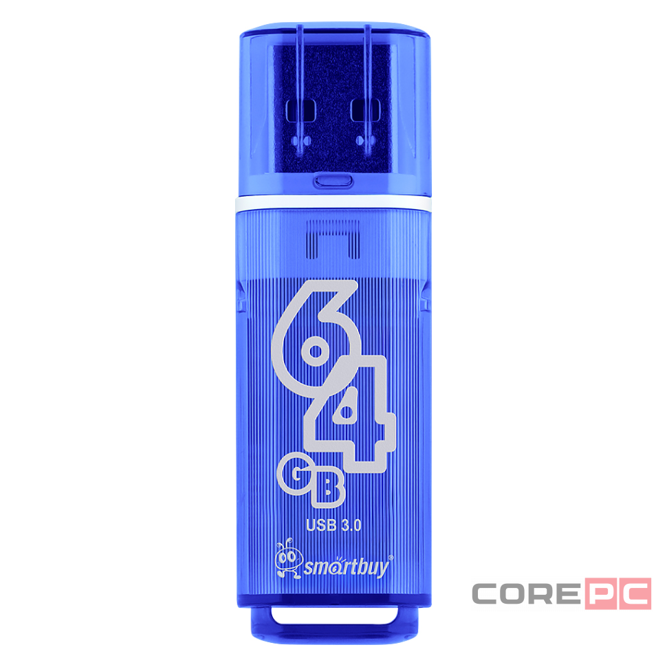 3.0 USB флеш накопитель Smartbuy 64GB Glossy Dark Blue (SB64GBGS-DB)