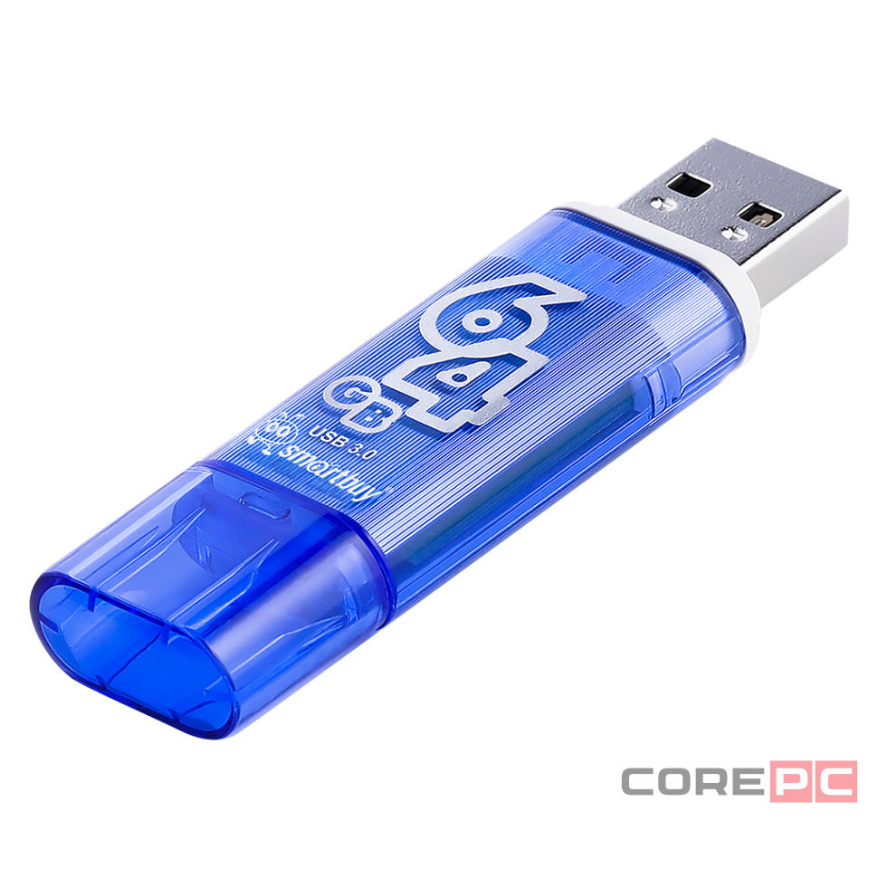 3.0 USB флеш накопитель Smartbuy 64GB Glossy Dark Blue (SB64GBGS-DB)
