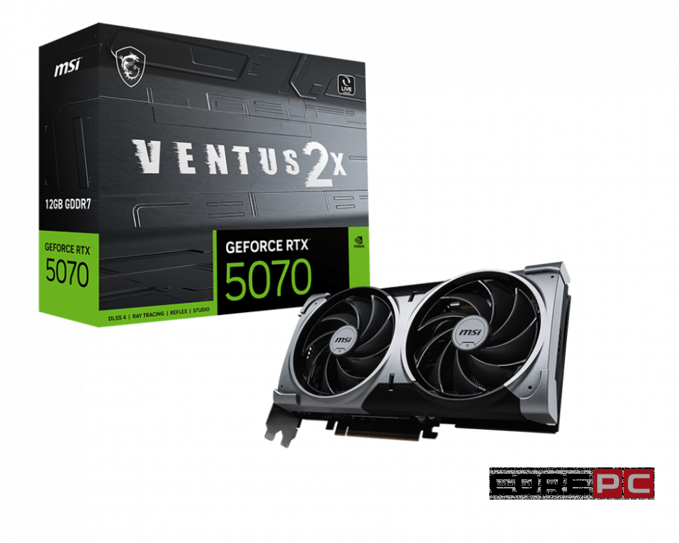 Видеокарта MSI (G5070-12V2) GeForce RTX 5070 12G VENTUS 2X