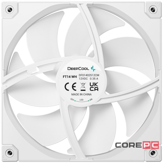 Вентилятор для корпуса Deepcool FT14 WH LED White