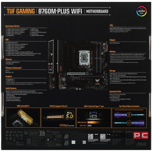 Материнская плата ASUS TUF GAMING B760M-PLUS WIFI 90MB1ET0-M0EAY0