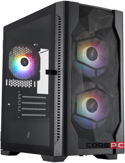 Компьютерный корпус 1STPLAYER DK D4-M FRGB Black (D4-M-BK-2F1P-1F1)