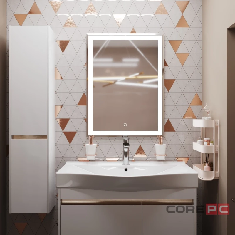 Зеркало MIXLINE Минио 600х800 (ШВ) сенсорный выключатель, светодиодная подсветка