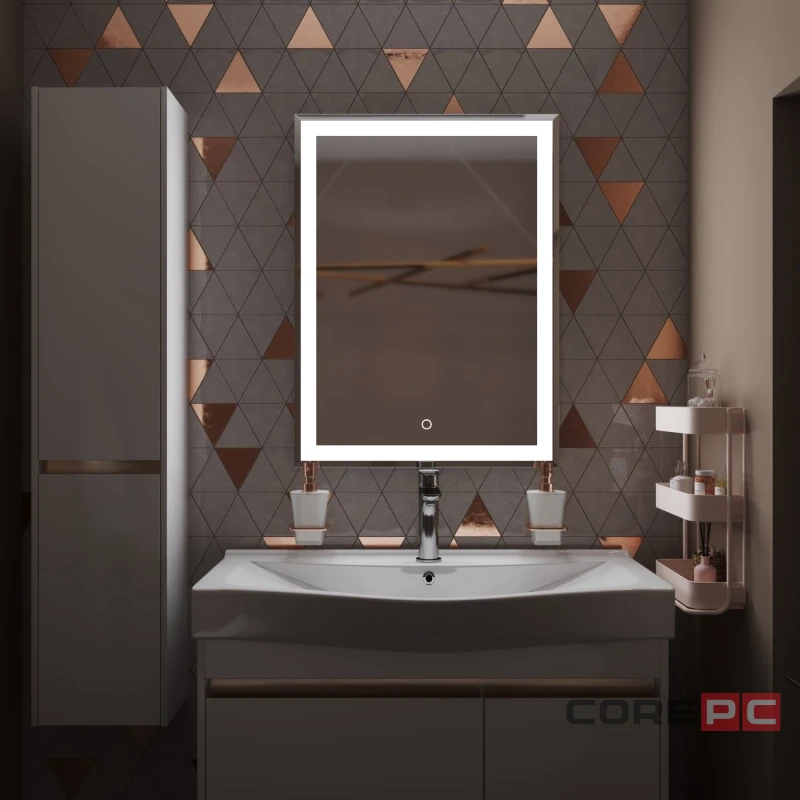 Зеркало MIXLINE Минио 600х800 (ШВ) сенсорный выключатель, светодиодная подсветка