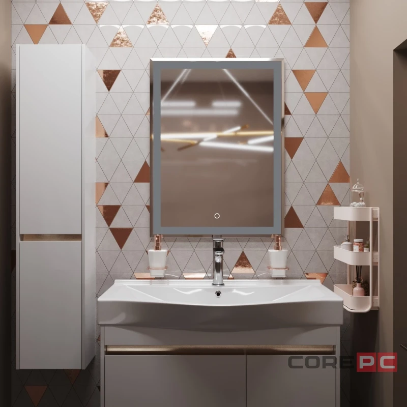 Зеркало MIXLINE Минио 600х800 (ШВ) сенсорный выключатель, светодиодная подсветка