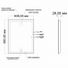 Зеркало MIXLINE Минио 600х800 (ШВ) сенсорный выключатель, светодиодная подсветка