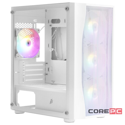 Компьютерный корпус 1STPLAYER FIREBASE X3-M TG LED White (X3-M-WH-4F1-W)