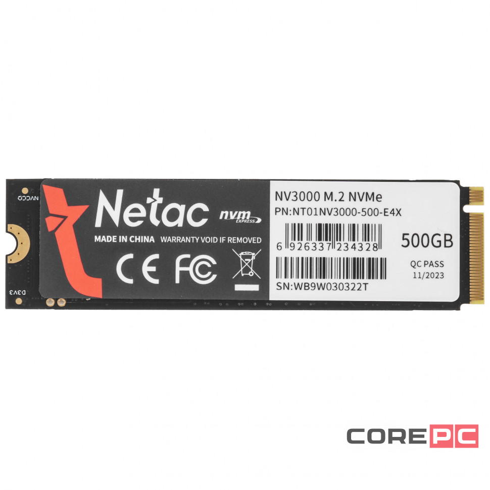 Твердотельный накопитель NETAC 500 Gb (NT01NV3000-500-E4X)