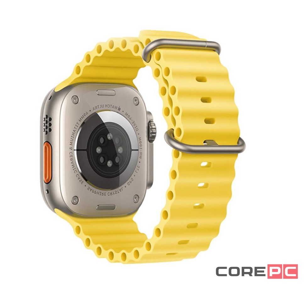 Ремешок Hoco WA12 Original Marine double buckle для Apple Watch 42/44/45/49mm силикон (желтый)