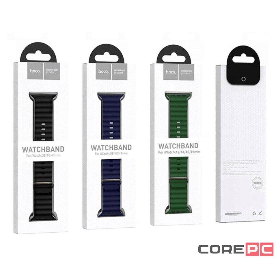 Ремешок Hoco WA12 Original Marine double buckle для Apple Watch 42/44/45/49mm силикон (желтый)