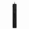 Сетевой фильтр c USB+Type C, 16А, 4 гнезда, c з/ш, с з/к, ПВС, 1.8 м, черный (SBSP-18C-K)