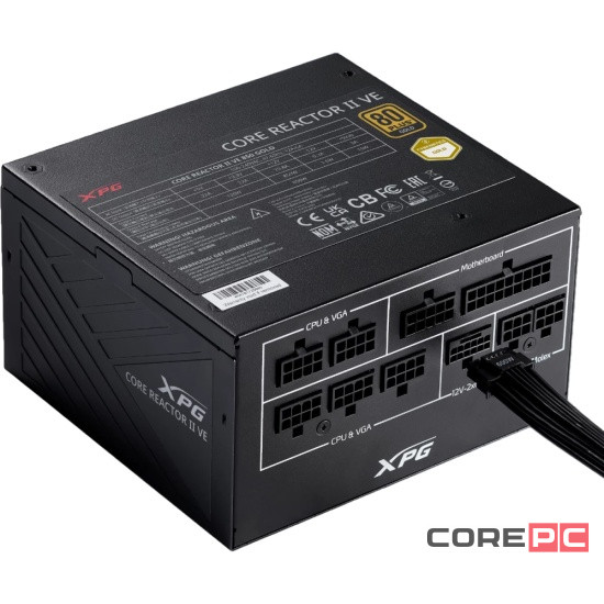 Блок питания ADATA XPG 750W CORE REACTOR II VE 750 (COREREACTORIIVE750G-BKCEU) 16 Pin (PCIe 5.0 Connector Cable Details)