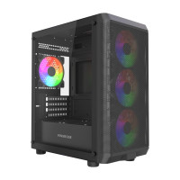 Компьютерный корпус Powercase Mistral Micro EM22 TG FRGB Black (CMMEM22B-L4)