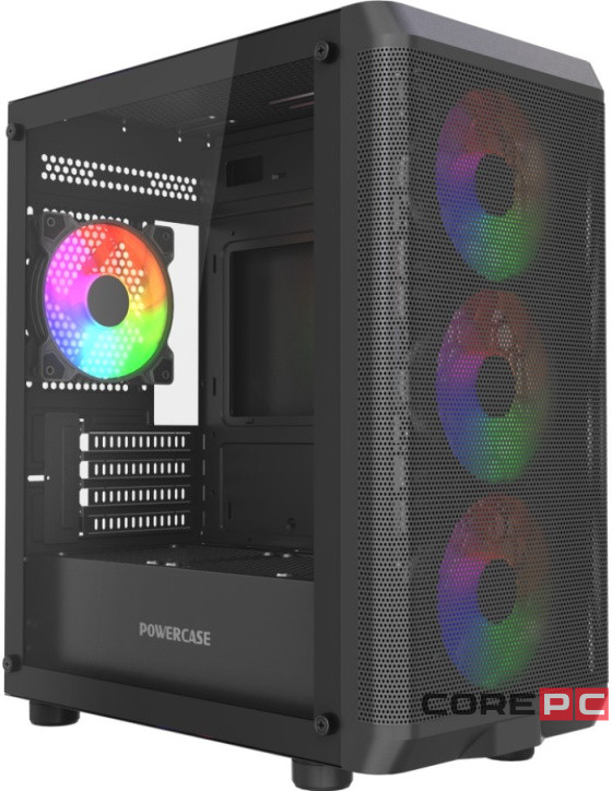 Компьютерный корпус Powercase Mistral Micro EM22 TG FRGB Black (CMMEM22B-L4)