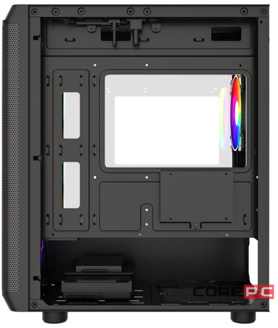 Компьютерный корпус Powercase Mistral Micro EM22 TG FRGB Black (CMMEM22B-L4)
