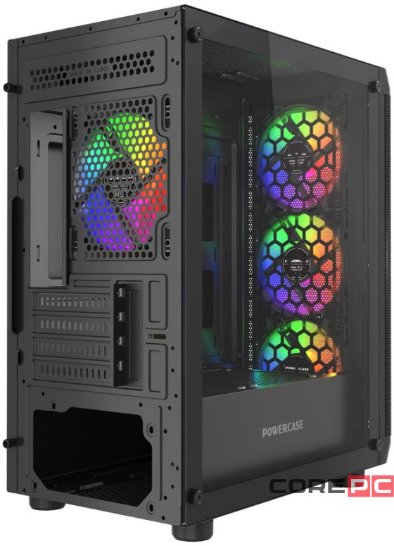 Компьютерный корпус Powercase Mistral Micro EM22 TG FRGB Black (CMMEM22B-L4)