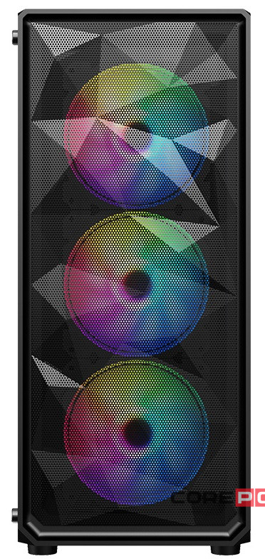 Компьютерный корпус 1STPLAYER FD3 FRGB Black (FD3-BK-4F1)