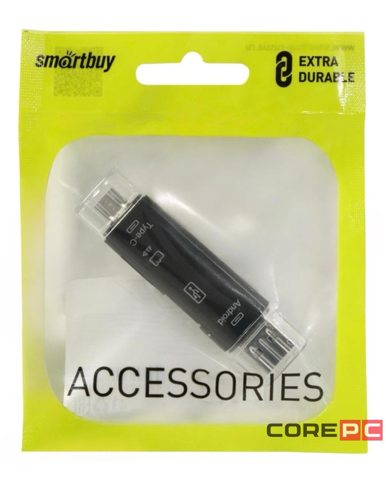 Картридер-конвертер USB 2.0 универсальный USB/OTG/MicroSD/Type C/Micro USB SBR-801-S/100