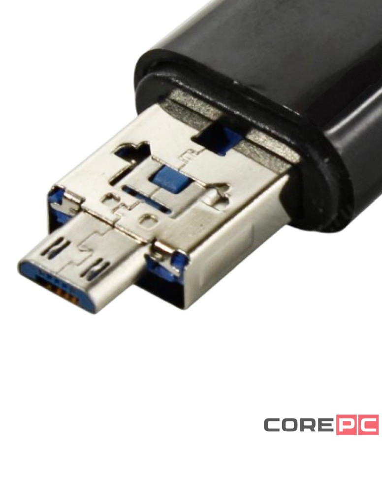 Картридер-конвертер USB 2.0 универсальный USB/OTG/MicroSD/Type C/Micro USB SBR-801-S/100