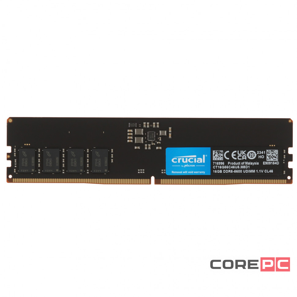 Оперативная память 16 Gb 5600 MHz CRUCIAL (CT16G56C46U5)