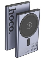 Powerbank с беспроводной зарядкой MagSafe Hoco Q32 5000mAh 1USB-C 20W серебристый