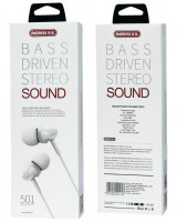 Стереонаушники с микрофоном Remax RM-501 белые