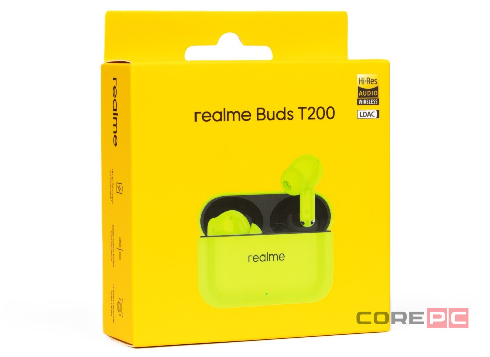 Беспроводные наушники TWS Realme Buds T200 RMA2410 зеленые