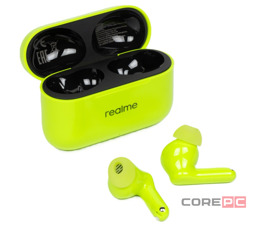 Беспроводные наушники TWS Realme Buds T200 RMA2410 зеленые