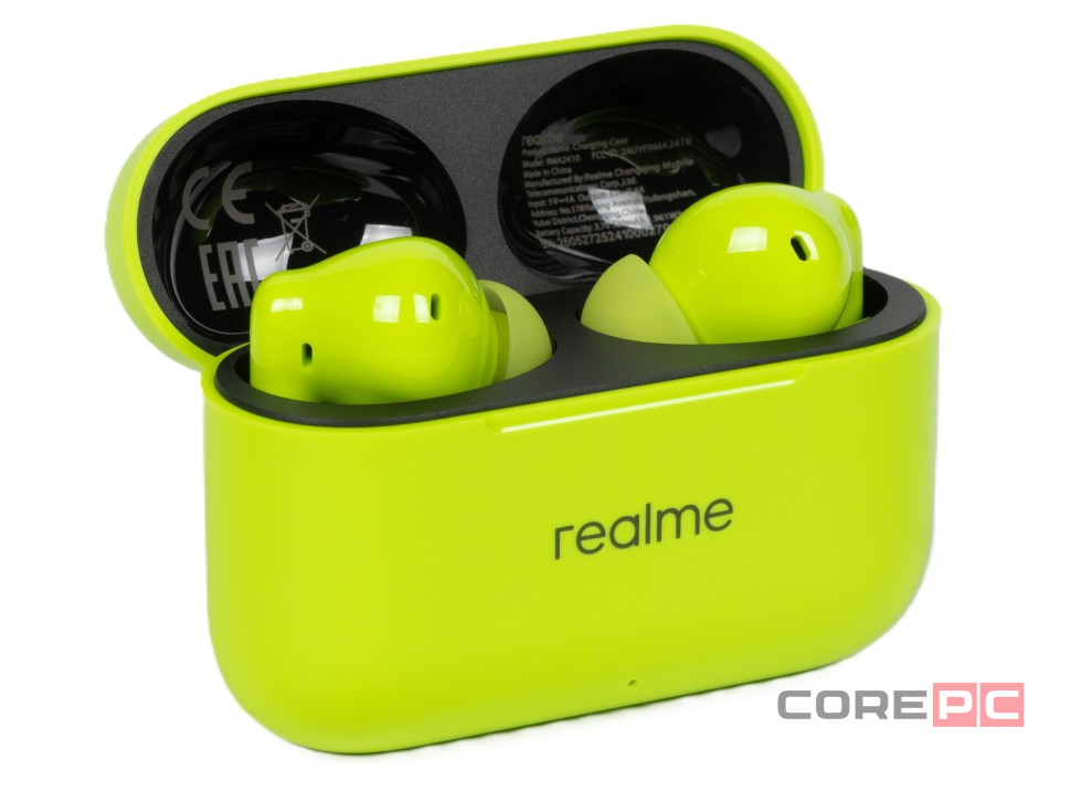 Беспроводные наушники TWS Realme Buds T200 RMA2410 зеленые