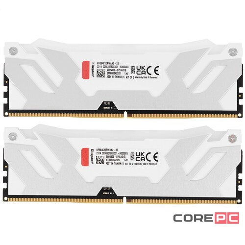 Оперативная память 32 Gb 6400 MHz Kingston FURY Renegade RGB White (KF564C32RWAK2-32)
